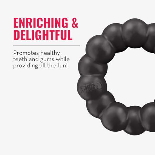 KONG Extreme Ring - Langlebiges Ringspielzeug aus Naturkautschuk - Für Gesunde Kaugewohnheiten - Für XL Hunde