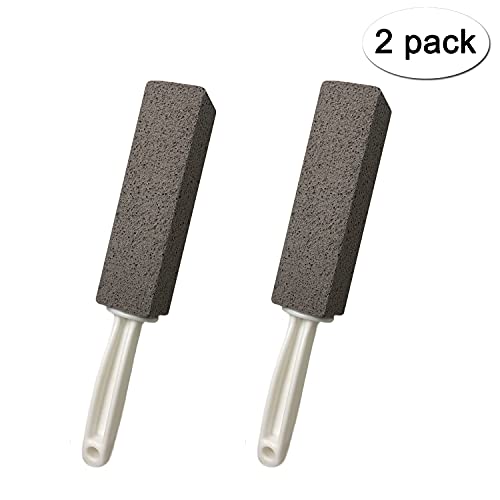 2 Pack Pumice Cleaning Stone With Handle, Toilet Bowl Cleaner Toilet Brush With Non-Slip Long Plastic Handle For Kitchen/Bath/Pool/Household Cleaning #TOP1