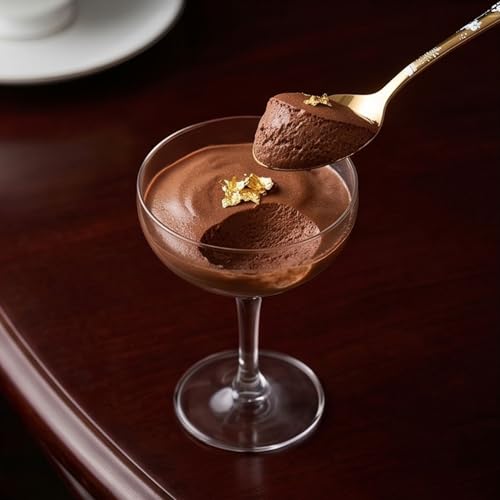 Image of 6.7 inch Aurum Gold Dessert Spoons with Floral Printed Handle | Set of 5 Durable Stainless Steel Teaspoons | Mirror Polished Silverware for Home, Restaurants, and Gift Giving
