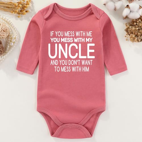 i love my uncle baby clothes newborn Outfits uncles announcement Girl Boy Funny Bodysuits2