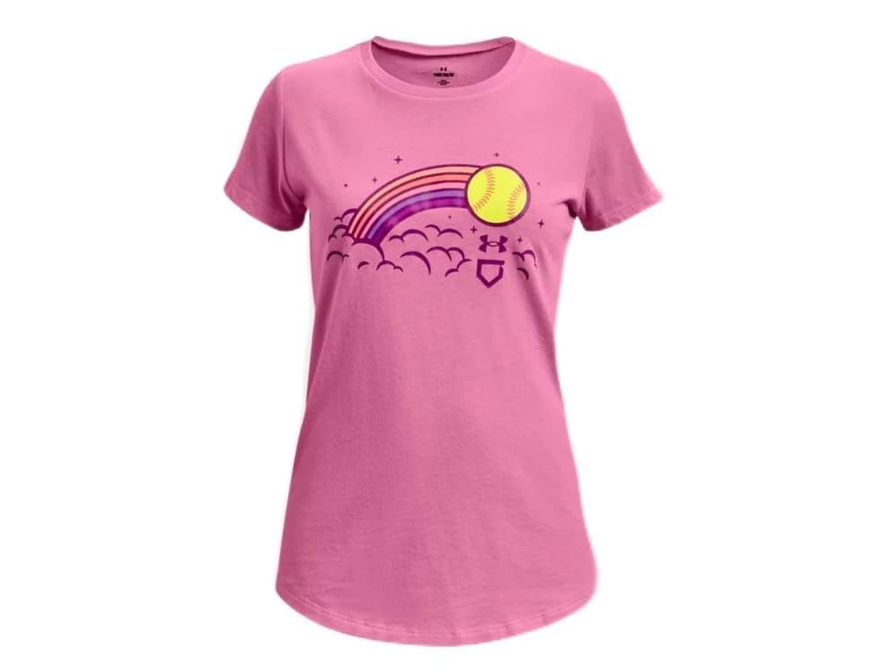 Under Armour Rainbow Softball Girls Short Sleeve T-Shirt YL
