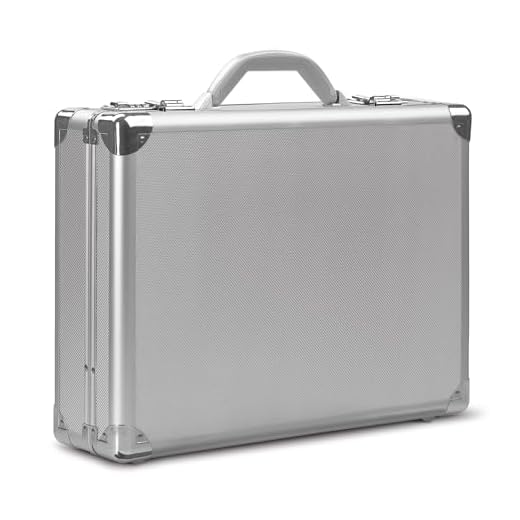 Solo New York Fifth Avenue Aluminum Attaché Briefcase With Combination Locks, Silver