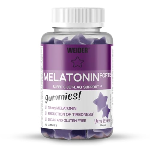 Weider Melatonin Forte Gummies (60 gommes) Goût Fruits des Bois,