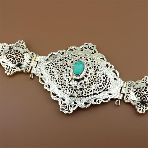 Wvapzxx Gold Color Moroccan Caftan Belt For Women Metal Waist Chain Belt Crystal Arabic Bride Jewelry3