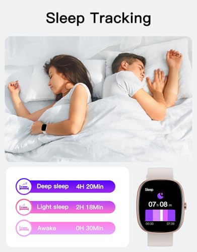 SHANG WING Fitness Tracker with Call Function, 1.85” Fitness Watch for Women and Men, 24/7 Heart Rate & Blood Oxygen Monitor, Sleep Tracker, 100+ Sport Modes, IP68 Waterproof (Starlight) — view 6