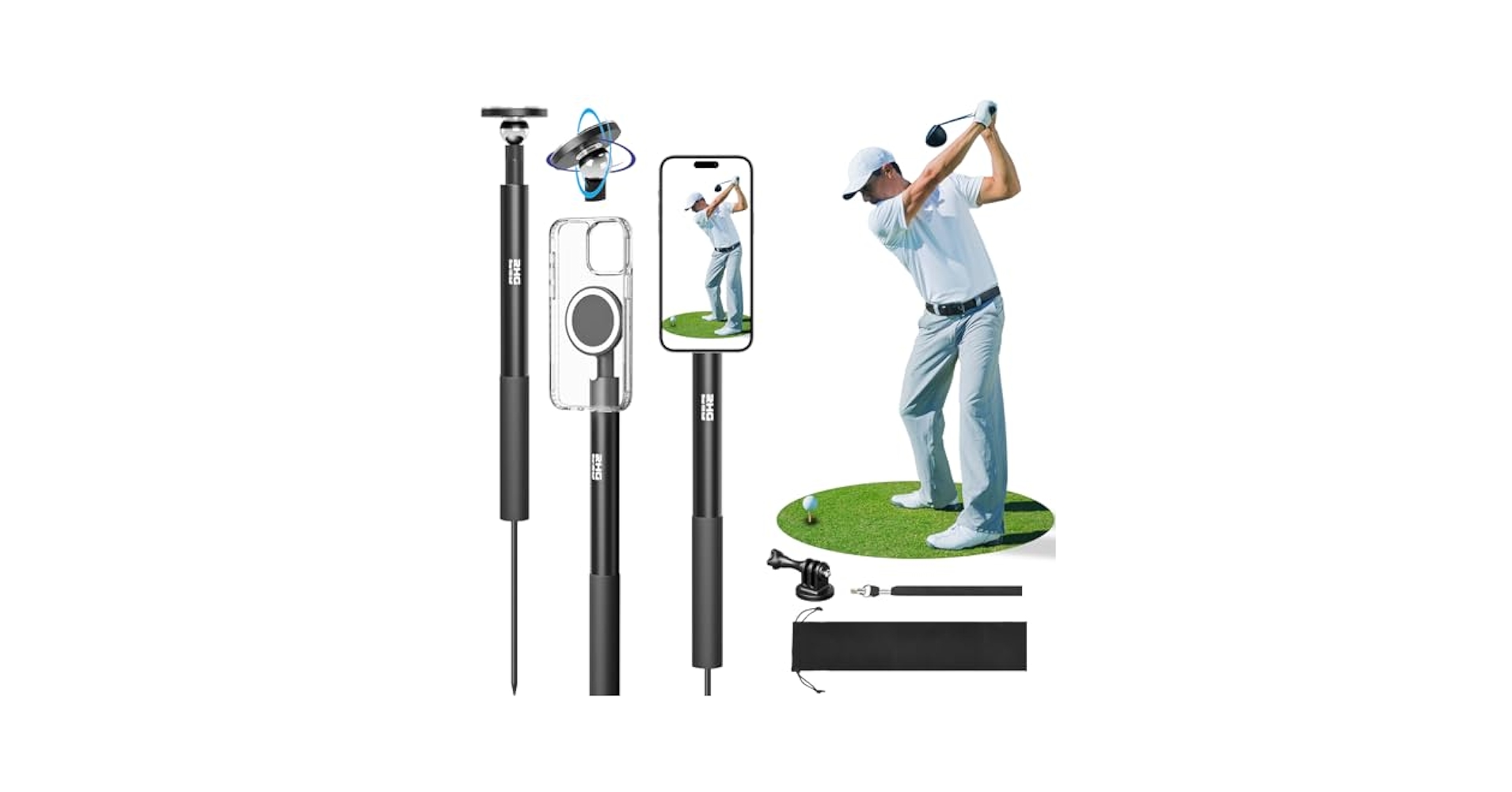ゴルフ モノポッドスティック マグネット式スマホホルダ 41wZ-CReNlL.jpg_BO30,255,255,
