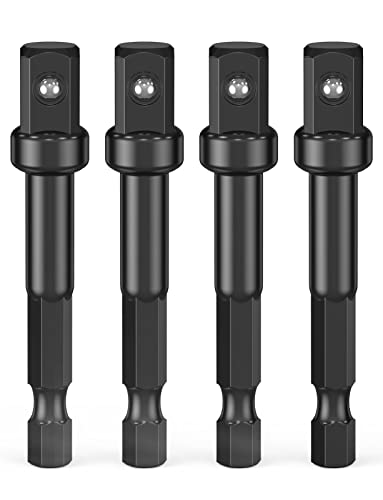 3/8 Impact Adapter 4 Pack Socket Adapter 1/4 Inch to 3/8 Adapter Kit