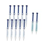 12pcs Teeth Whitening Gel Kit 3ml Refill Gel, 10Pcs 35% Carbamide Peroxide Bleaching Gel for Tooth Whitening and 2Pcs Desensitization Gel for Sensitive Teeth,Works with Teeth Whitener Lamp LED Light