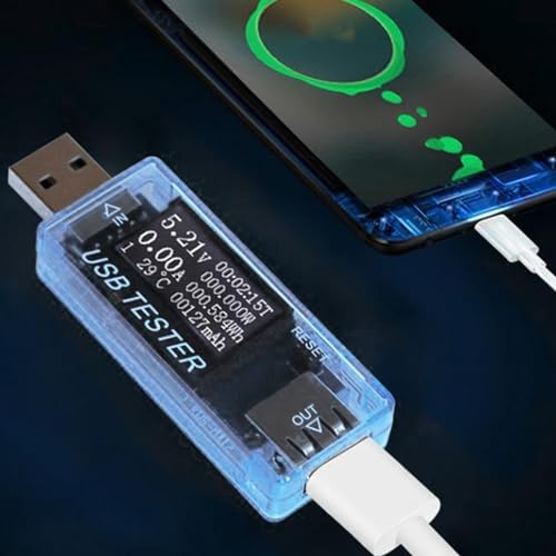 Image of USB C Tester Power Meter, 8 in 1 Digital Display Multifunction Type C USB Current Voltage Charging Detector Voltmeter Ammeter, for Power Supply Equipment