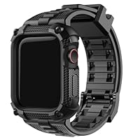 Fullmosa Schutzhülle und Armband Kompatibel mit Apple Watch 46mm Series 11 10, Robustes Sport Armband mit Case für iWatch 46mm, Schwarz