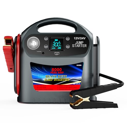 8000A Car Battery Jump Starter -E-Ant 12V/24V Intelligent Car Jump Starter Portable for Commercial