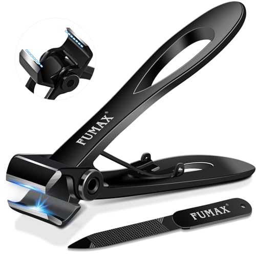 Nail Clippers for Men Thick Nail, Wide Jaw Opening Large Straight Toenail Clippers for Seniors, Heavy Duty Long Handle Toe Nail Clippers, Sharp Stainless Steel Fingernail Clipper for Women & Adult