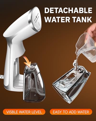 image for OGHom Portable Travel Handheld Steamer for Clothes, Garment Wrinkle Re