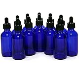 MOUNTAIN MEN 6pcs-100ML Kobalt-Blau-Glasflaschen Mit Eye Dropper Ätherisches Öl Flaschen Flüssigkeit Pipette Flasche Mehrweg (Color : Blue, Material : Glass)