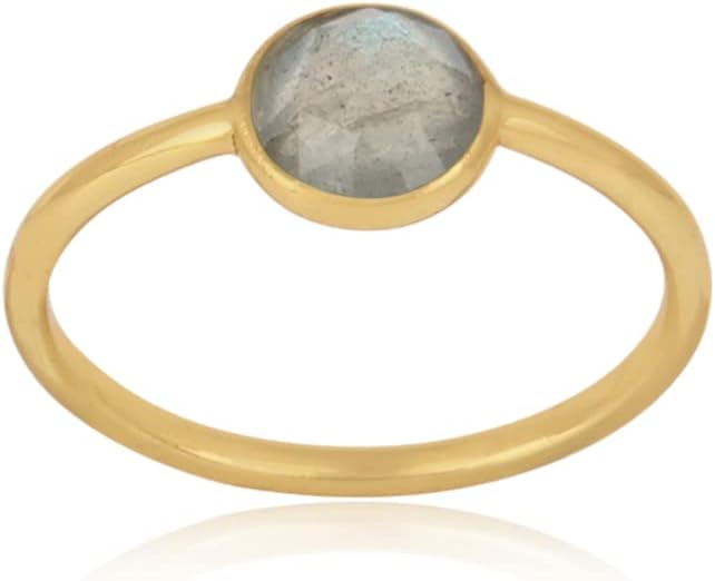 PANOPLY Aqua Chalcedony Solid 925 Sterling Silver Ring for Women, Gifts for Mom from Daughter, Gift Idea for Anniversary, Birthday, Wedding, Christmas Day