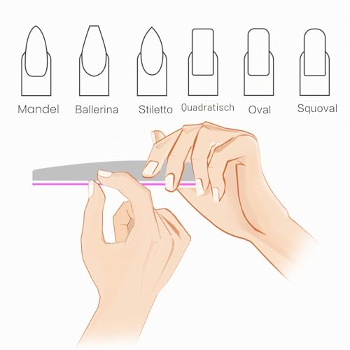 Canvalite 10 Stück professionelle Nagelfeilen doppelseitig (100/180 Körnung) Nagelwerkzeug, Haustierpflege für Zuhause und Salon verwendbar