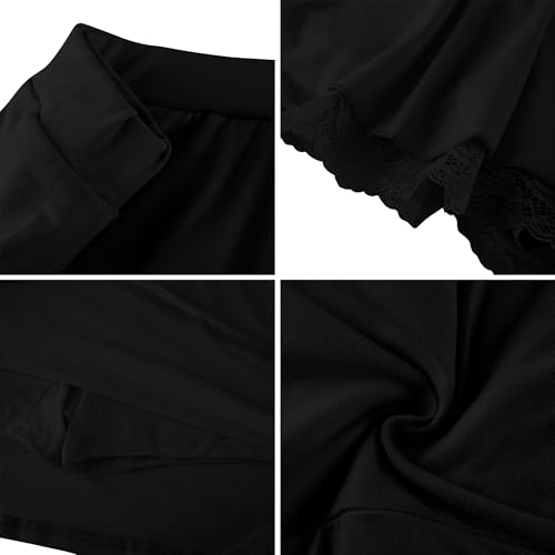 Image of Jigfar Women Cute Golf Tennis Club Skirt Dress Activewear Mini Summer Workout Running Athletic Skorts