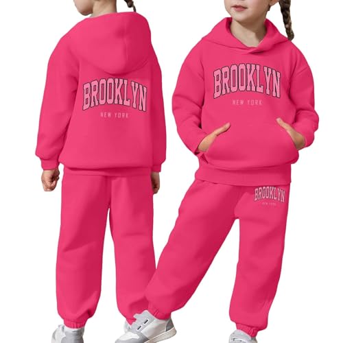 Sweat à capuche manches longues en textile chaud et épais rose pour enfant