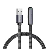 Mcdodo USB-A to ライトニングケーブル 3A急速充電 極薄L型 Light-ningケーブル MSC充電技術&デュアルチップ搭載 高速データ転送 丈夫なナイロン編み 携帯充電コード スマホコード iPhone 14/13/12/11/XS/XR/SE(第2世代)/8/7/6/5 AirPods iPad iPod iTouchなど対応 1.8m ブラック 型番CA-2791