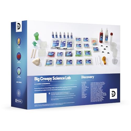 Discovery™ Big Creepy Science Lab – 65 Experiments STEM Kit for Kids| Slime, Reactions, Crystals & Gross Science| Educational Learning Project Activity Set| Chemistry & Physics Toy Gift| Ages 8+ - Thumbnail 7