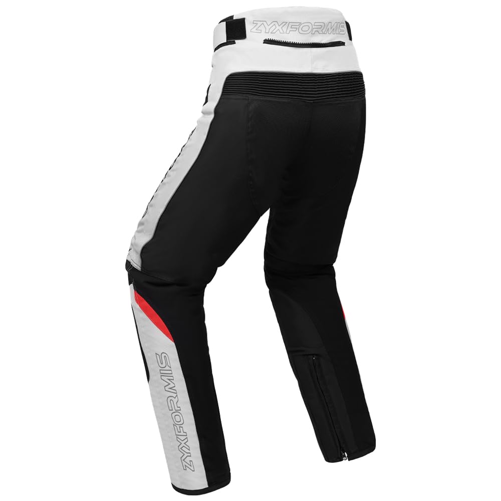 Pantalon de Moto en Textile étanche et Coupe-Vent imperméable Protection blindé Unisexe pour Moto avec Doublure Amovible