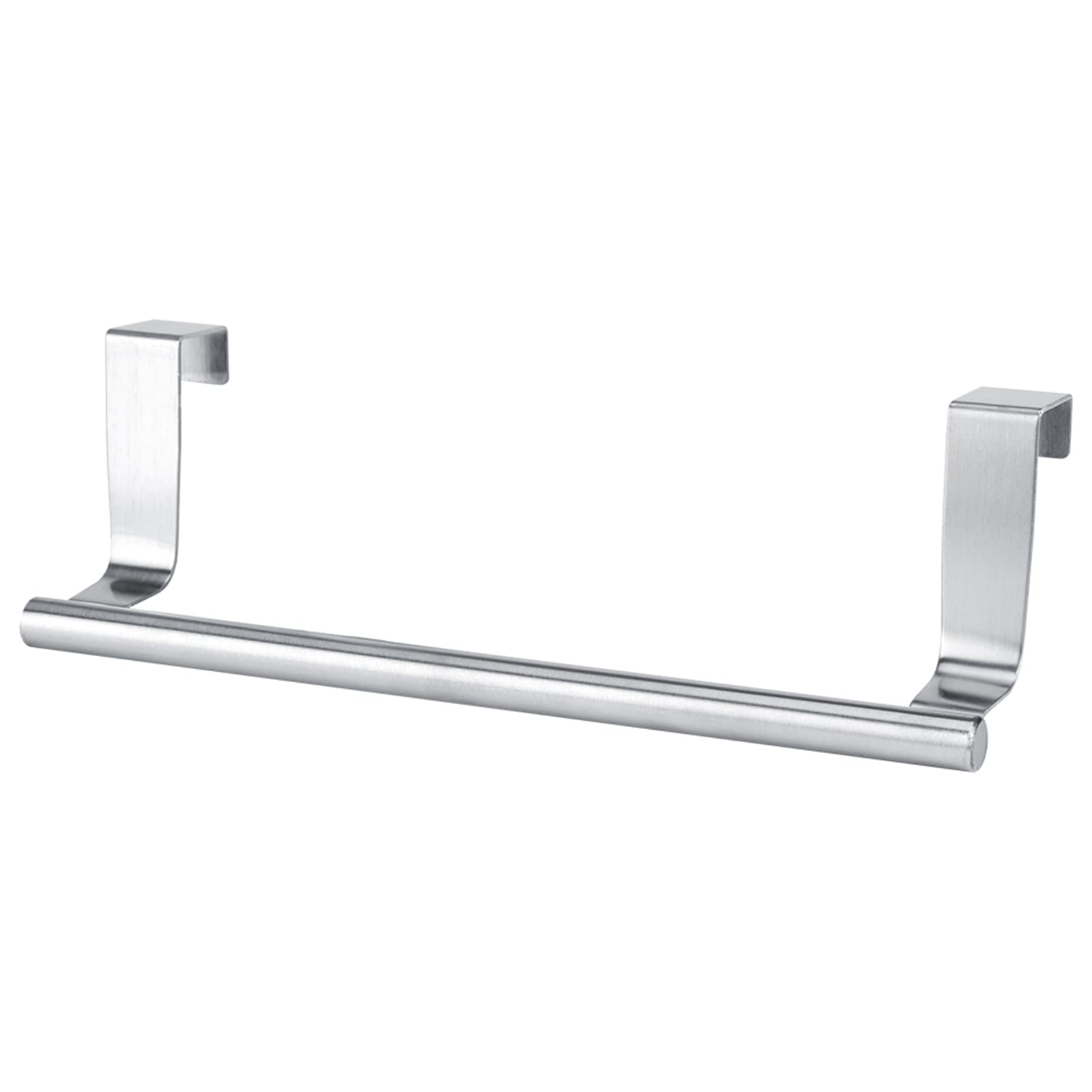 Jelquix Sturdy Towel Hanging Rack for Kitchen and Bathroom Space Saver Strong Stainless Steel Over Door Hanger 1.9 Cm/0.75 Inch (Short)
