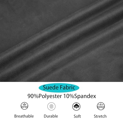 Alex Vando Mens Suede Shirt Jackets Long Sleeve Two Pockets Snap Casual Button Down Shirts