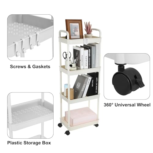 Chariot de rangement à roulettes pour optimiser un petit bureau