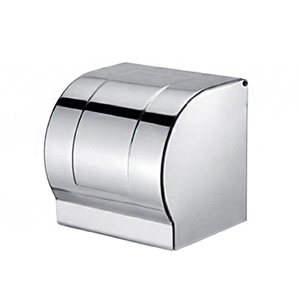 Xzmnxzzme Silver Waterproof Toilet Paper Dispenser Dog Cat Proof Toilet Paper Holder Wall Hanging Paper Tissue Box With Tray Rustproof Tissue Roll Dispenser Wall Mounted