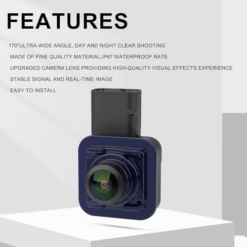 Image of FL3Z-19G490-D Rear View Backup Camera Compatible with 2015 2016 2017 F150 Outback Park Assist Camera Replaces# FL3Z-19G490-B