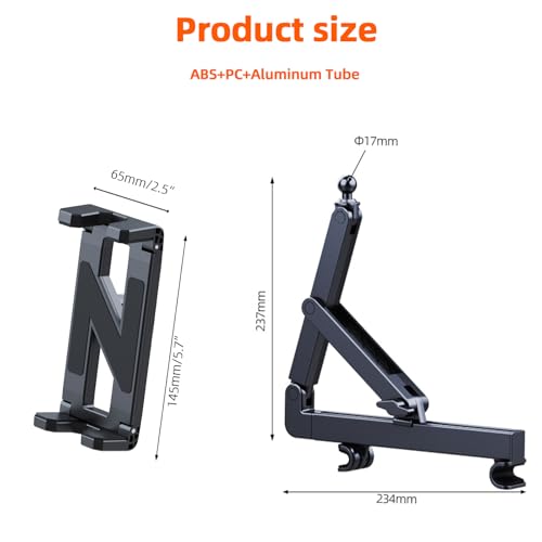 Soporte telescópico de tablet para coche con base triangular ajustable de silicona 7