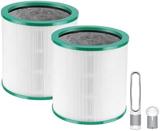 2 Pack of 360° Glass HEPA Filter Replacement Compatible with Dyson Pure Cool Link TP01/TP02 Purifying Tower Fan, Dyson Pure Cool Me BP01 Personal Purifying Fan…