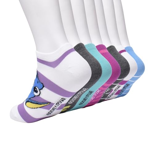 Disney 00 Decades No Show Socks Set,White,9/113