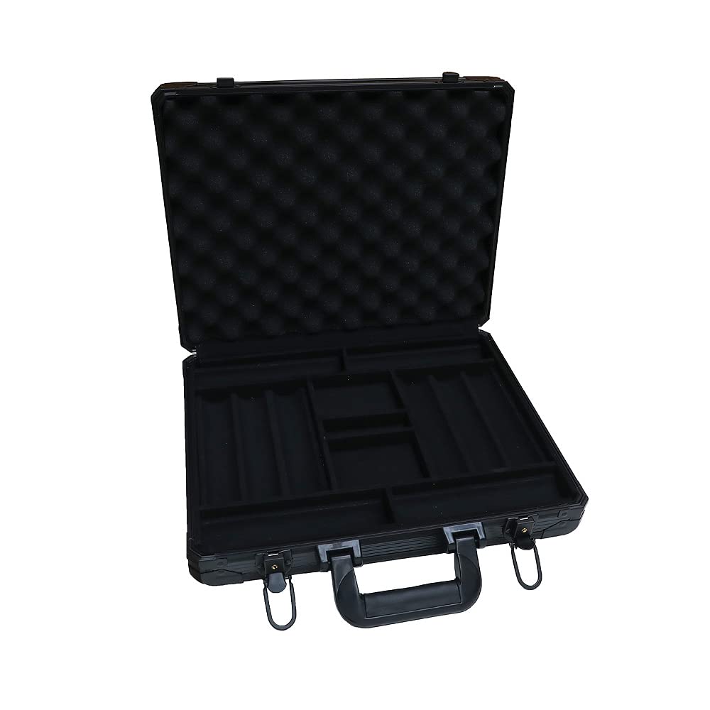 Poker Stuff India Super Luxury Square Shape 500 Pc Empty Chip Case in Black Colour