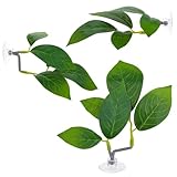 Thinp 3 Pack Betta Fish Leaf Pad, Betta Leaf Hammock Fish Tank Decorations Aquarium Decor Simulating The Natural Habitat for Sleeping Resting Hiding Playing Breeding with Plastic Suction Cup