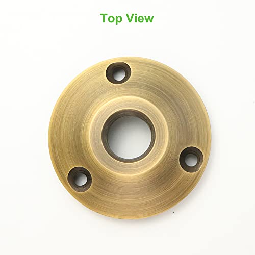 Makergroup Sturdy Cast Brass Surface Mounting Plate Low Voltage Landscape Lighting Accessories Antique Bronze 2Pcs #TOP5