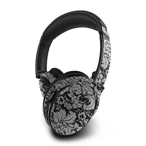Image of MightySkins Carbon Fiber Skin Compatible with Bose QuietComfort 45 Headphones Floral Retro | Protective, Durable Textured Carbon Fiber Finish | Easy to Apply | Made in The USA