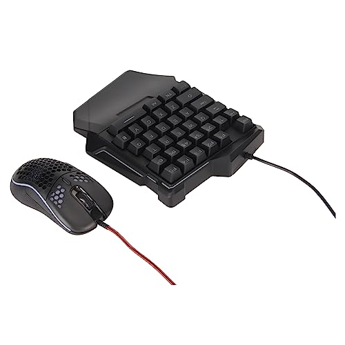Image of One Handed Half Gaming Keyboard and Mouse Combo, with Keyboard Mouse Converter, Support One Key Auto or Function, for FPS, FTG Games