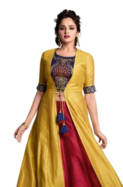 GENIRIC A outifit Including Fitted Skirt with Shurg Pattern paired up with Crop Top Having Embroid on Front