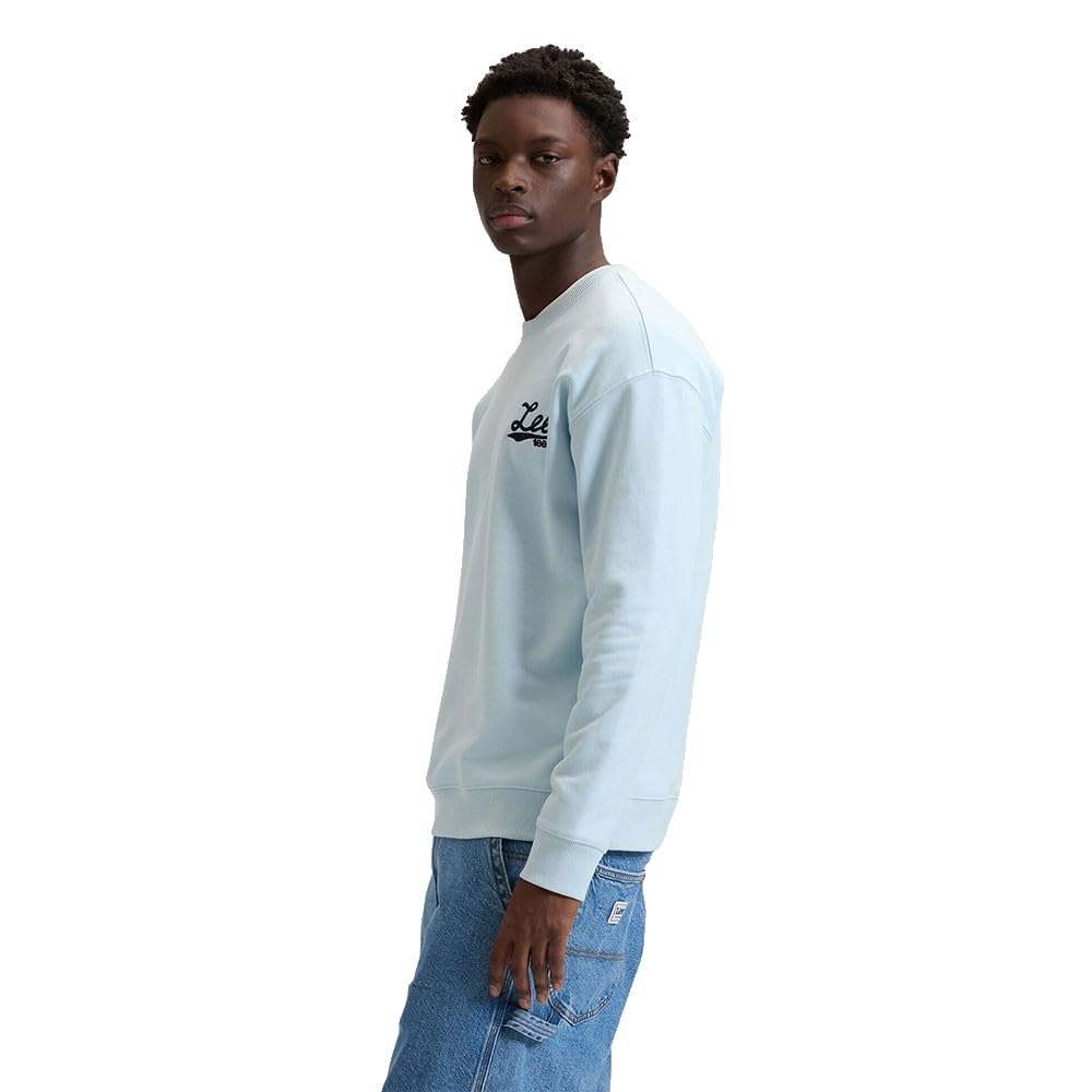 Lee - Sudadera Hombre - Corte Relajado Stitch Crew - Beau Blue