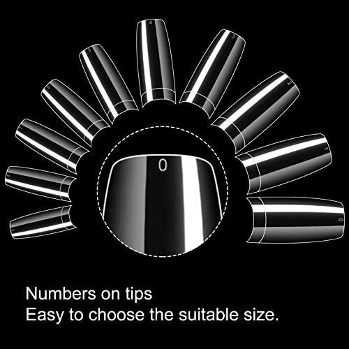 Krofaue A-27 500Pcs Clear False Nails Tips thumb #2