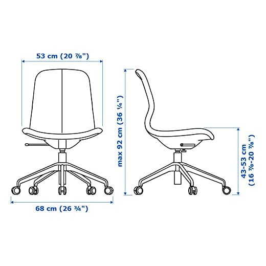 Ikea LÅNGFJÄLL Bürostuhl in Beige und Schwarz