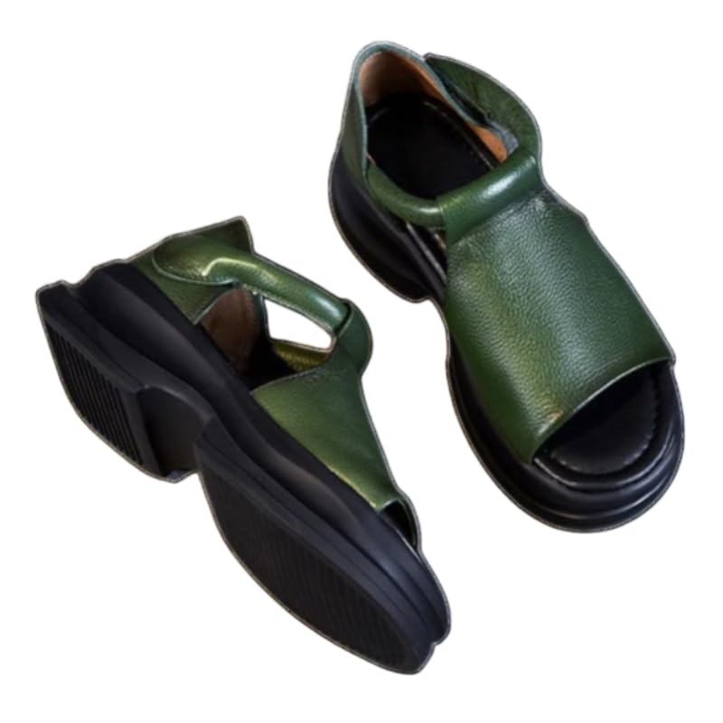 Amazon | [Yizibuur] オープントゥ ウェッジソールサンダル 神戸