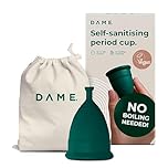 DAME Period Cup - Large | No Boiling Required | Leak-Free Period Products | Hygienic, Comfortable, Self-Sanitising, Reusable, Menstrual Cup for Women | Up to 12 Hours of Protection, Eco-Friendly