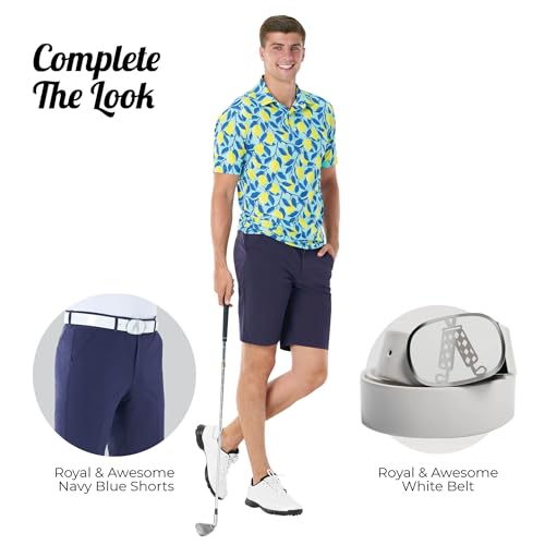 Image of Royal & Awesome Funny Golf Shirts for Men, Mens Golf Shirt, Crazy Golf Shirts for Men, Fun Golf Polos for Men, Mens Polo Golf