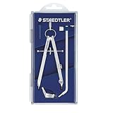 STAEDTLER Mars Comfort 6 in Precision Compass: 4pc Set - Hinged Leg Compass, Extension Bar, Universal Adapter & Lead - Storage Case - Adjustable Center Wheel - Drafting, Engineering, Arichecture