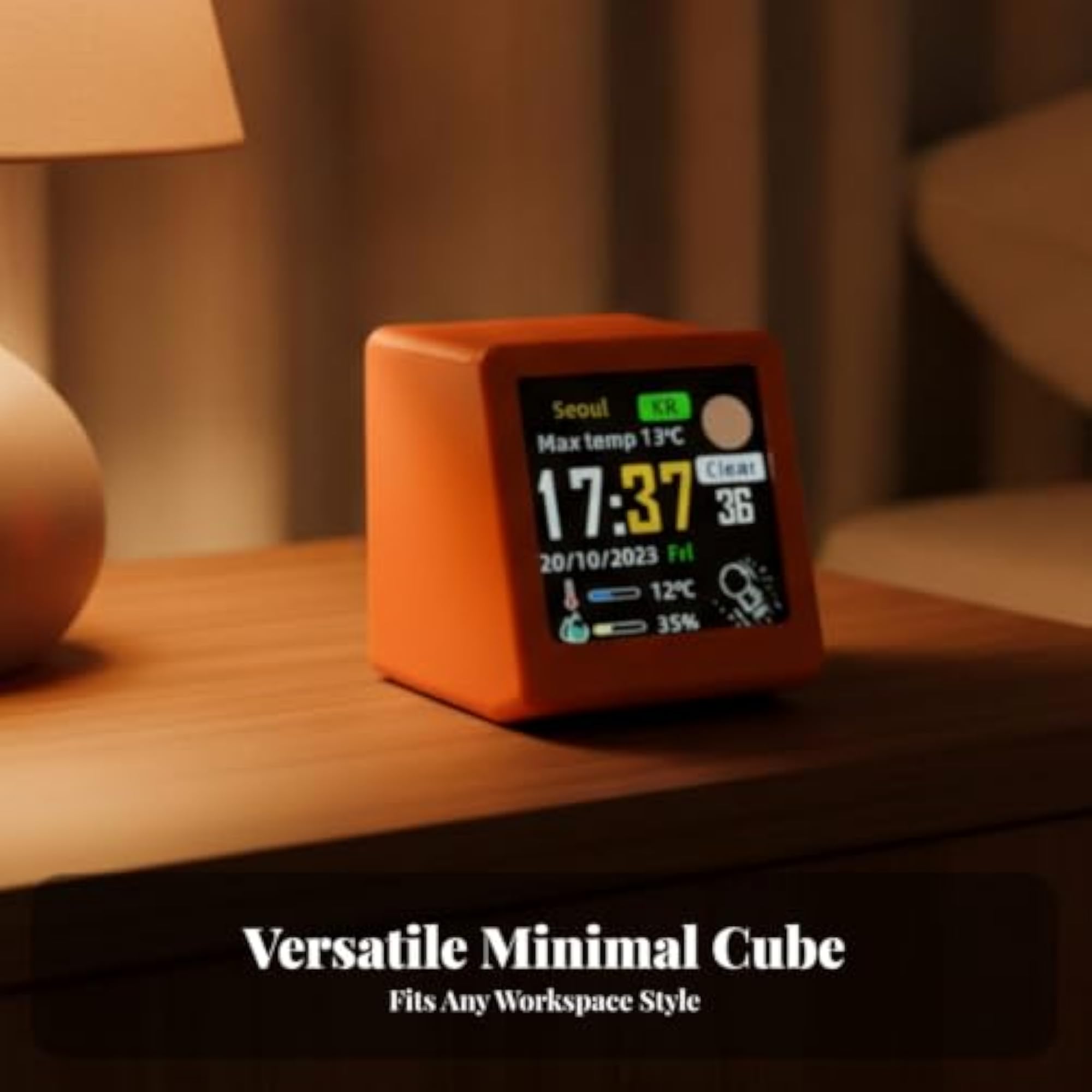 Temperature Weather Clock, USB-Powered Humidity Station