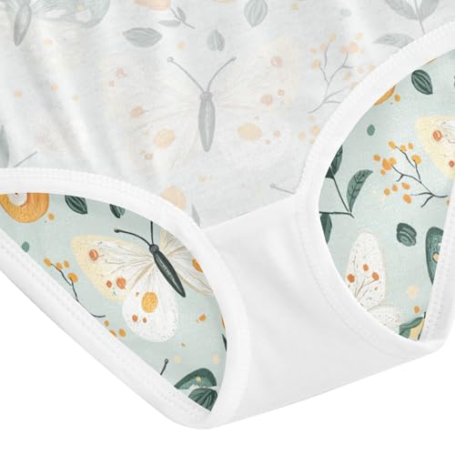 ZZKKO Farmhouse Butterfly Flower Girls Underwear Toddler Panties for Girls Comfort Brief Size 2-8T4