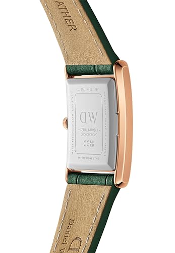 Image of Daniel Wellington Bound 35x24mm Guilloche Silver - Men Watch Stainless Steel Leather Strap Watch