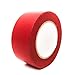 Bertech Safety Warning Floor Tape, Red, 2 Inches Wide x 108 Feet Long, 5 Mil Thick, Vinyl Material